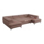 Narożnik PETER U - uniwersalny - różowy, boucle