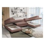 Narożnik PETER U - uniwersalny - różowy, boucle