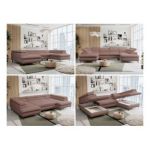 Narożnik PETER U - uniwersalny - różowy, boucle