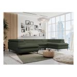 Narożnik PETER U - uniwersalny - ciemnozielony, boucle