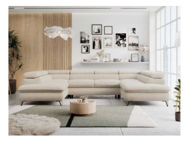 Narożnik PETER U - uniwersalny - beżowy, boucle