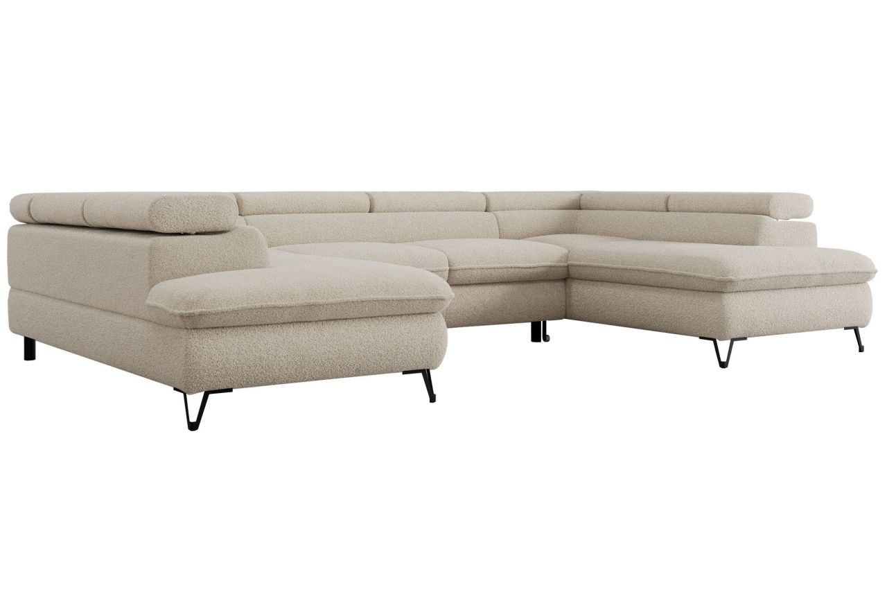 Narożnik PETER U - uniwersalny - beżowy, boucle