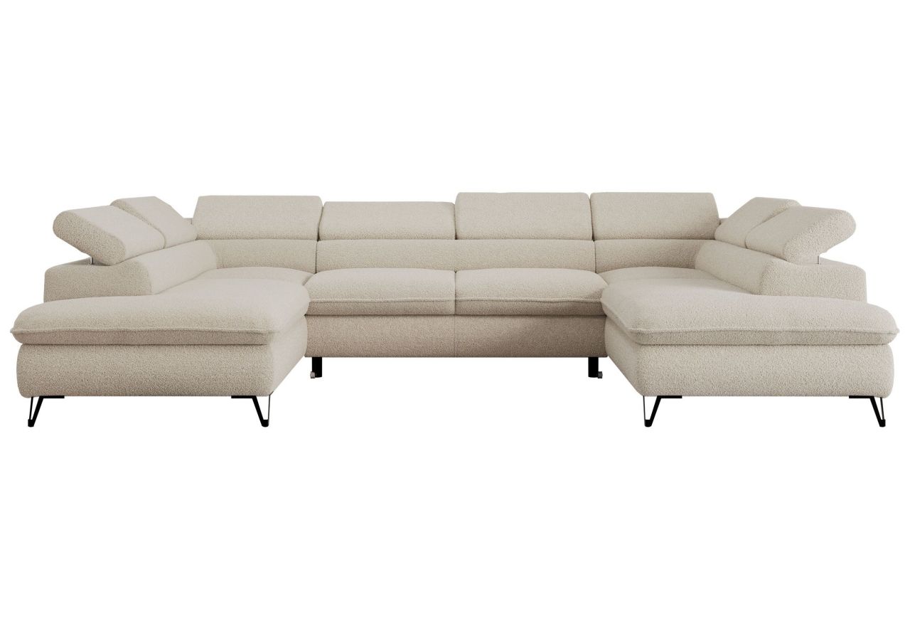 Narożnik PETER U - uniwersalny - beżowy, boucle