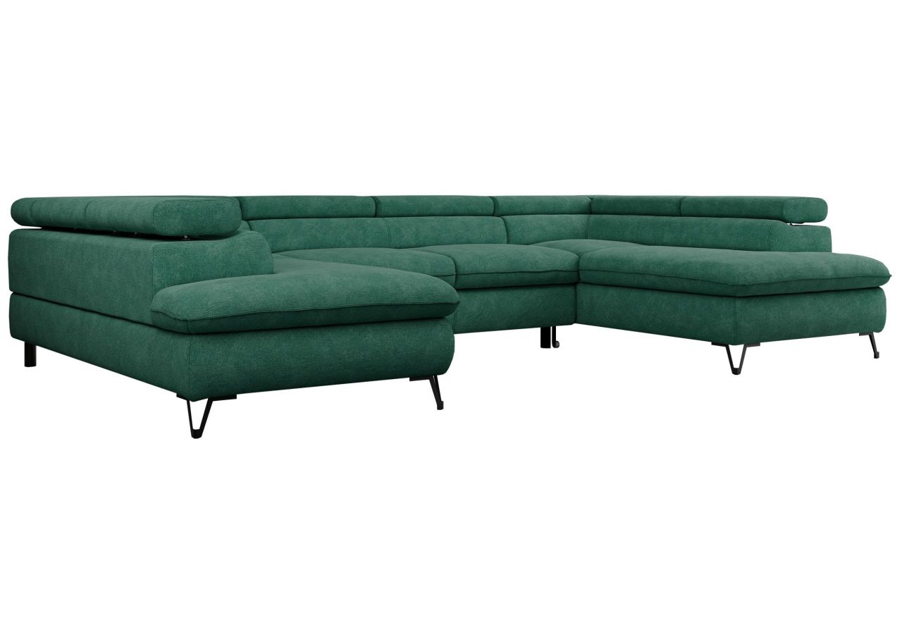 Narożnik PETER U - uniwersalny - ciemnozielony, struktura