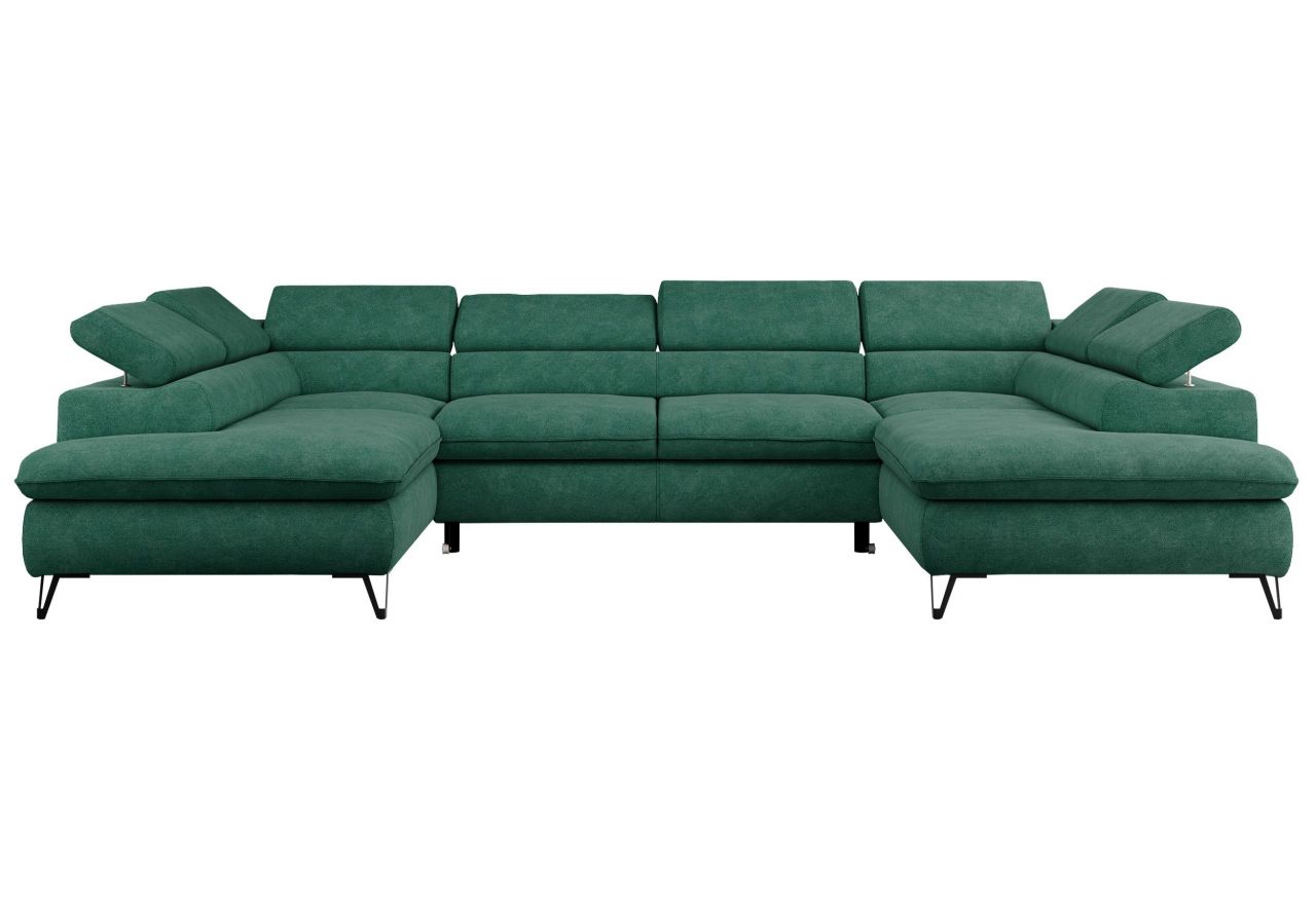 Narożnik PETER U - uniwersalny - ciemnozielony, struktura