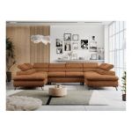 Narożnik PETER U - uniwersalny - pomarańczowy, struktura