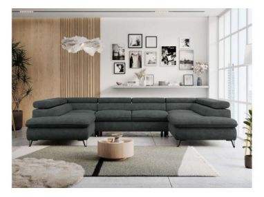 Narożnik PETER U - uniwersalny - ciemnoszary, struktura