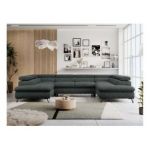 Narożnik PETER U - uniwersalny - ciemnoszary, struktura