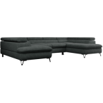 Narożnik PETER U - uniwersalny - ciemnoszary, struktura