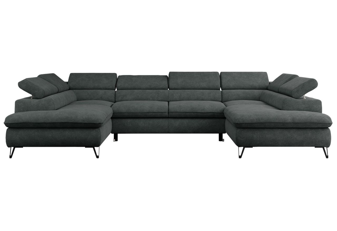 Narożnik PETER U - uniwersalny - ciemnoszary, struktura