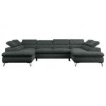 Narożnik PETER U - uniwersalny - ciemnoszary, struktura