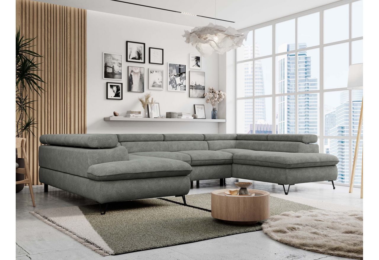 Narożnik PETER U - uniwersalny - szary, struktura