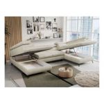 Narożnik PETER U - uniwersalny - beżowy, welwet