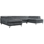 Narożnik PETER U - uniwersalny - szary, sztruks