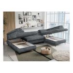 Narożnik PETER U - uniwersalny - szary, sztruks