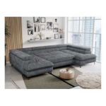 Narożnik PETER U - uniwersalny - szary, sztruks