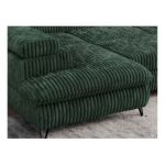 Narożnik PETER U - uniwersalny - ciemnozielony, sztruks