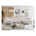 Narożnik PETER U - uniwersalny - beżowy, sztruks