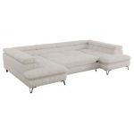 Narożnik PETER U - uniwersalny - beżowy, sztruks