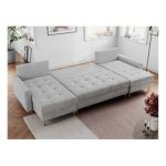 Narożnik ASTRA U - uniwersalny - jasnoszary, welwet