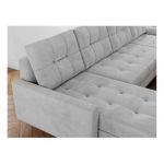 Narożnik ASTRA U - uniwersalny - jasnoszary, welwet