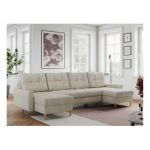 Narożnik ASTRA U - uniwersalny - beżowy, welwet