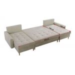 Narożnik ASTRA U - uniwersalny - beżowy, welwet