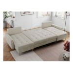 Narożnik ASTRA U - uniwersalny - beżowy, welwet