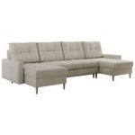 Narożnik ASTRA U - uniwersalny - beżowy, welwet