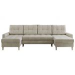 Narożnik ASTRA U - uniwersalny - beżowy, welwet