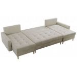 Narożnik ASTRA U - uniwersalny - beżowy, welwet