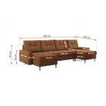 Narożnik ASTRA U - uniwersalny - pomarańczowy, struktura