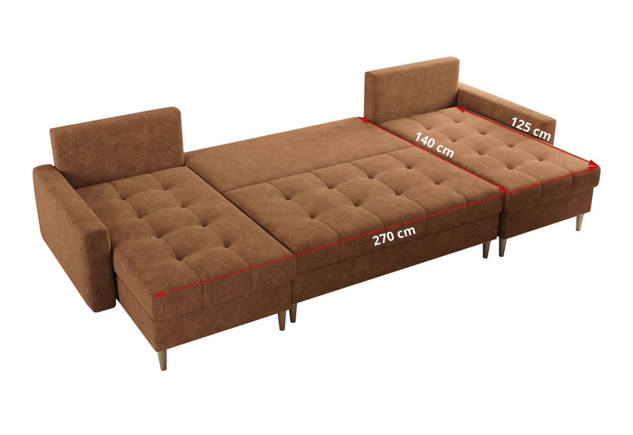 Narożnik ASTRA U - uniwersalny - pomarańczowy, struktura