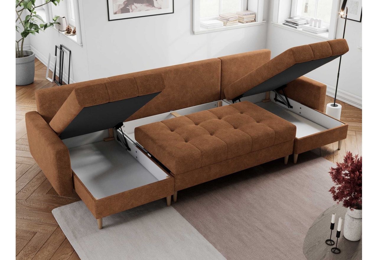 Narożnik ASTRA U - uniwersalny - pomarańczowy, struktura