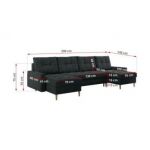 Narożnik ASTRA U - uniwersalny - ciemnoszary, struktura