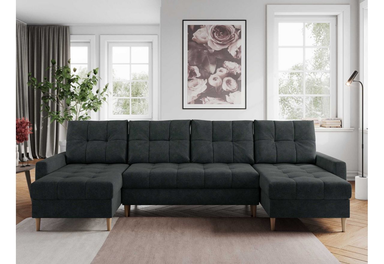 Narożnik ASTRA U - uniwersalny - ciemnoszary, struktura