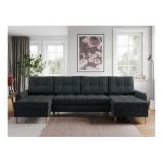 Narożnik ASTRA U - uniwersalny - ciemnoszary, struktura