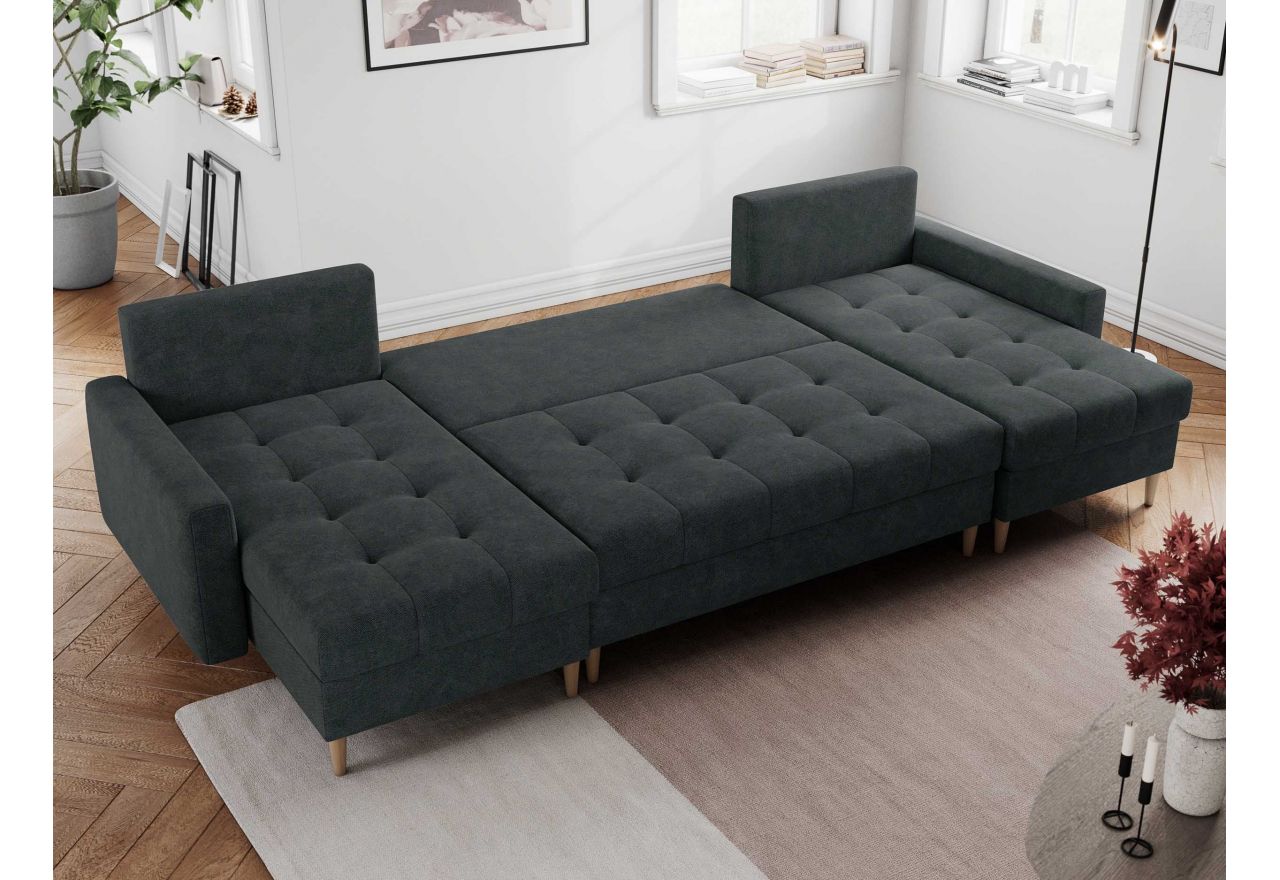 Narożnik ASTRA U - uniwersalny - ciemnoszary, struktura