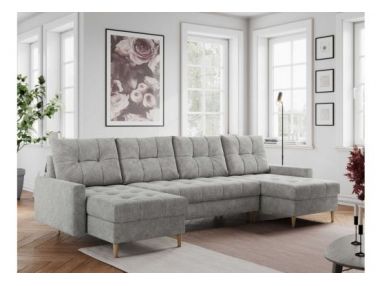 Narożnik ASTRA U - uniwersalny - jasnoszary, struktura