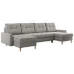 Narożnik ASTRA U - uniwersalny - jasnoszary, struktura