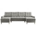 Narożnik ASTRA U - uniwersalny - jasnoszary, struktura