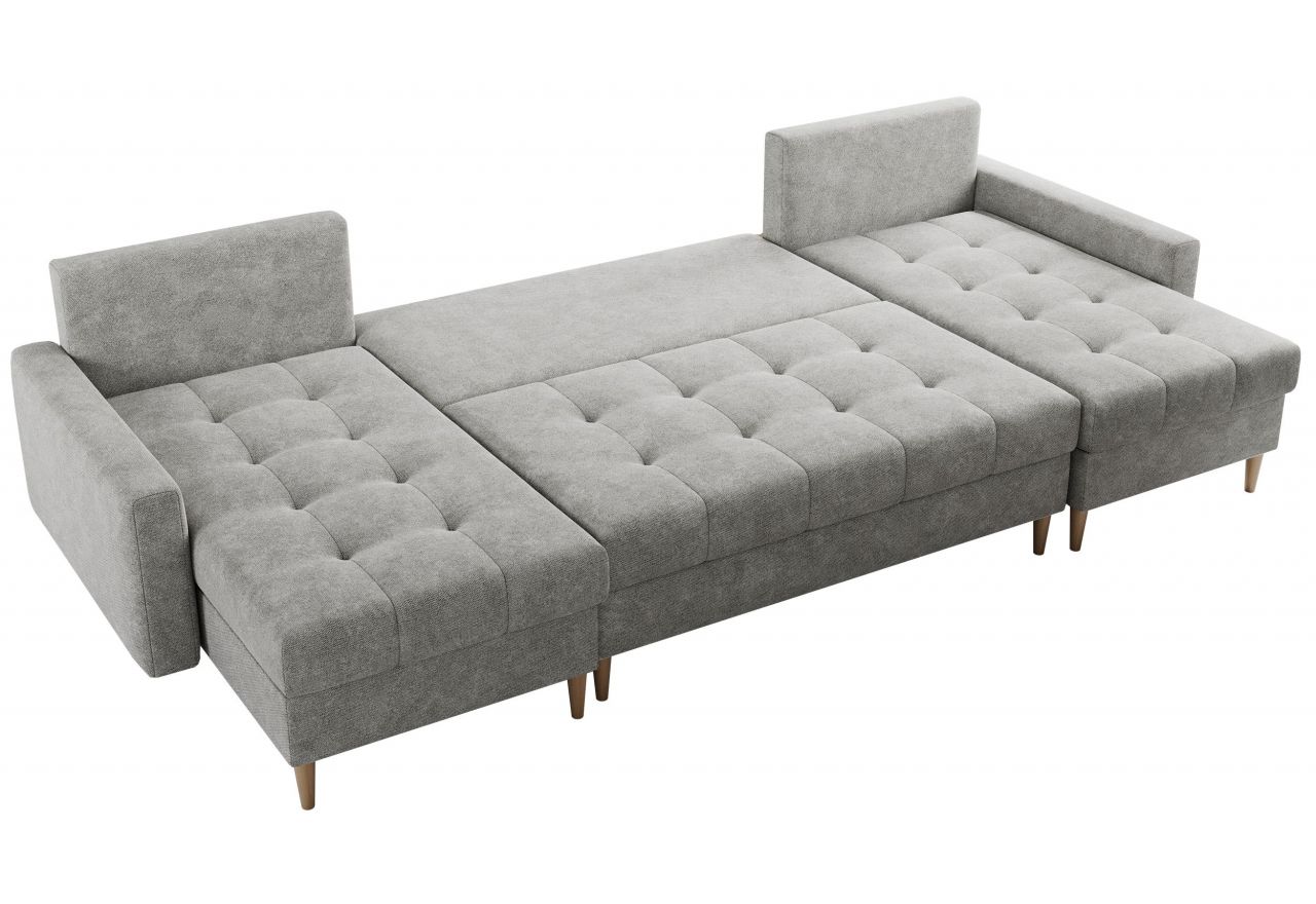 Narożnik ASTRA U - uniwersalny - jasnoszary, struktura