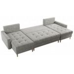 Narożnik ASTRA U - uniwersalny - jasnoszary, struktura