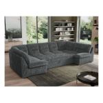 Narożnik MORBIDO U - uniwersalny - szary, sztruks