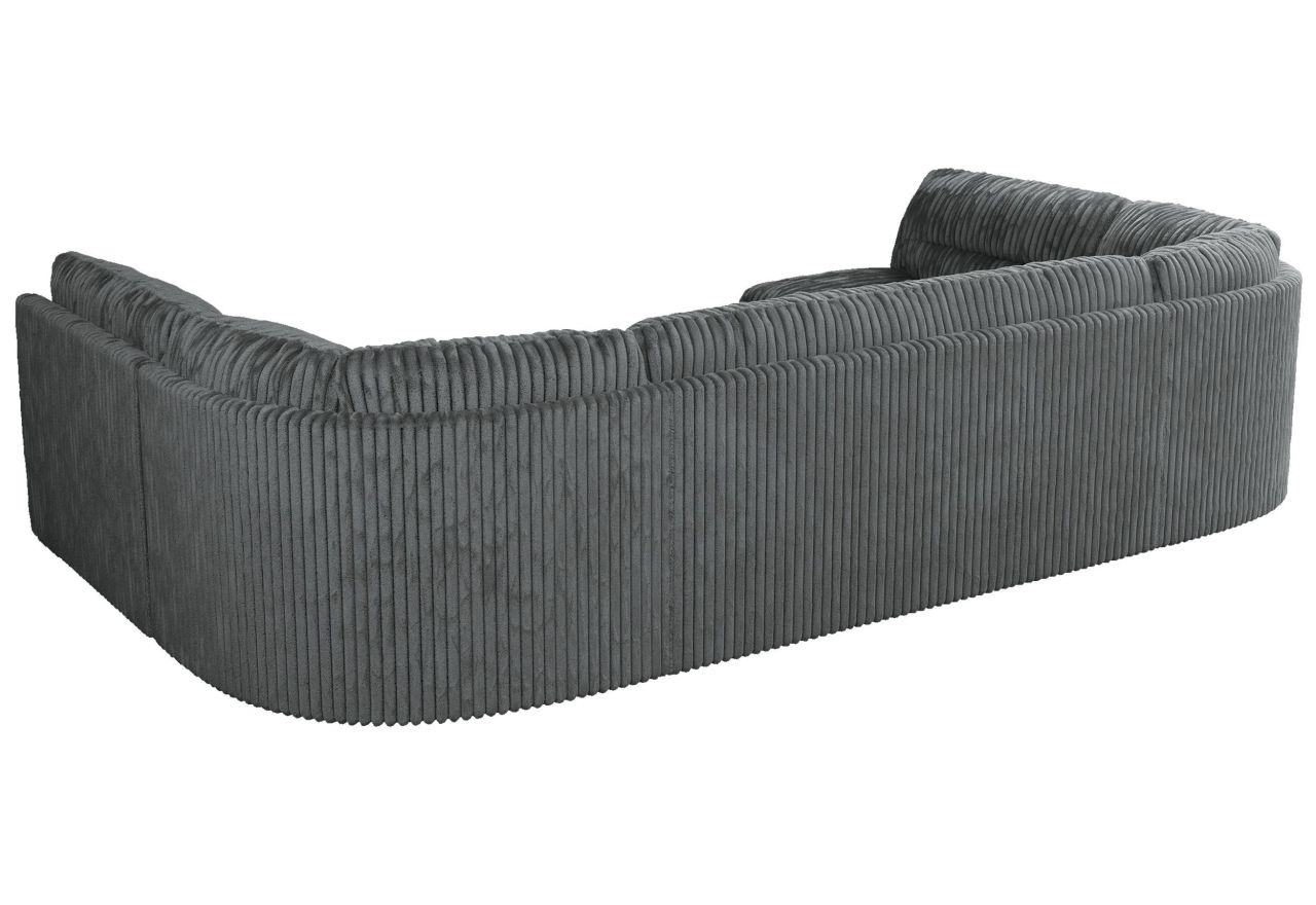 Narożnik MORBIDO U - uniwersalny - szary, sztruks