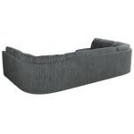 Narożnik MORBIDO U - uniwersalny - szary, sztruks