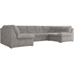 Narożnik MORBIDO U - uniwersalny - jasnoszary, sztruks