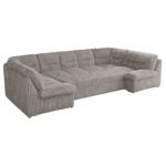 Narożnik MORBIDO U - uniwersalny - jasnoszary, sztruks