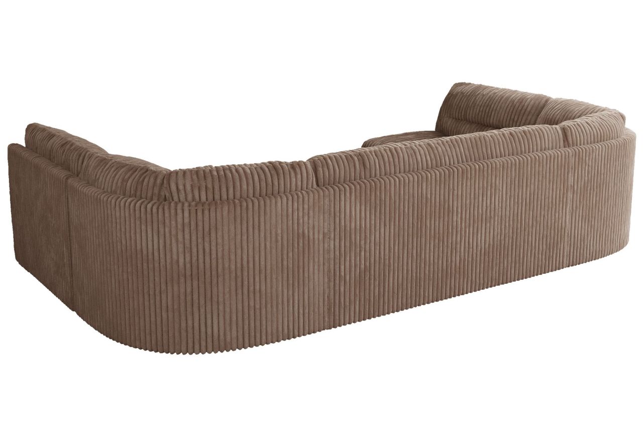 Narożnik MORBIDO U - uniwersalny - brązowy, sztruks