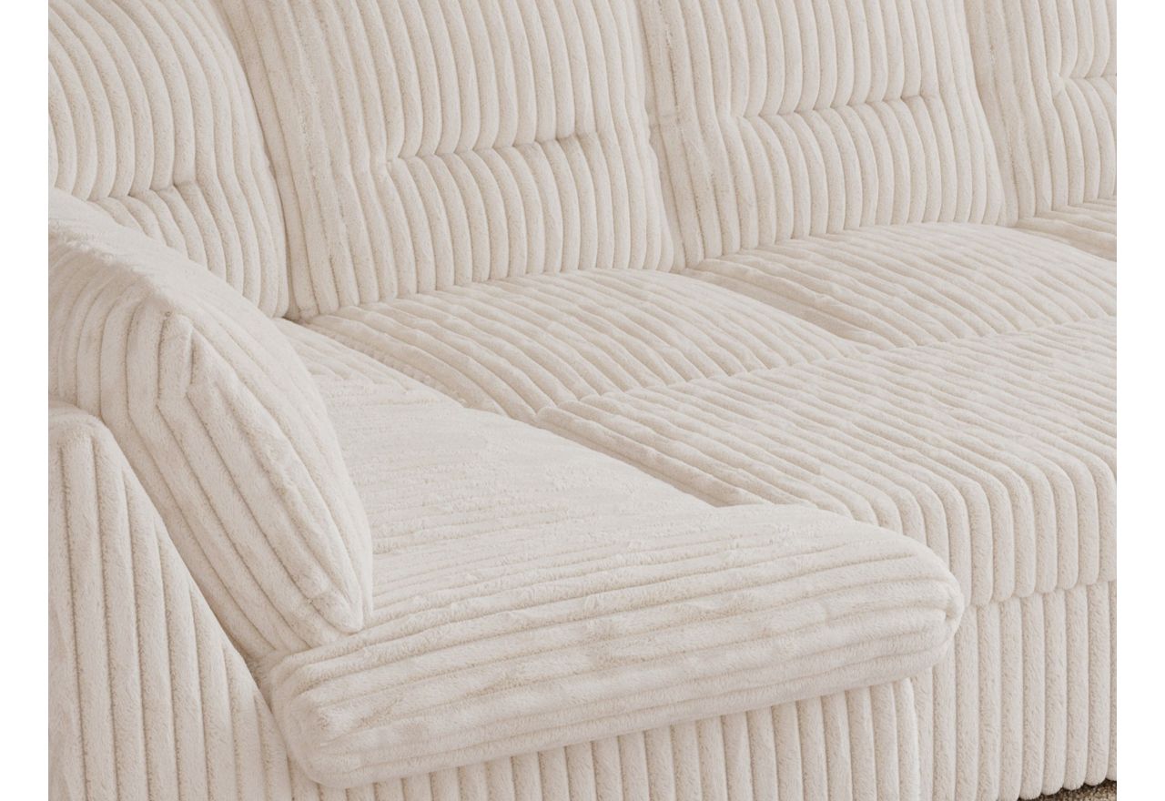 Narożnik MORBIDO U - uniwersalny - beżowy, sztruks